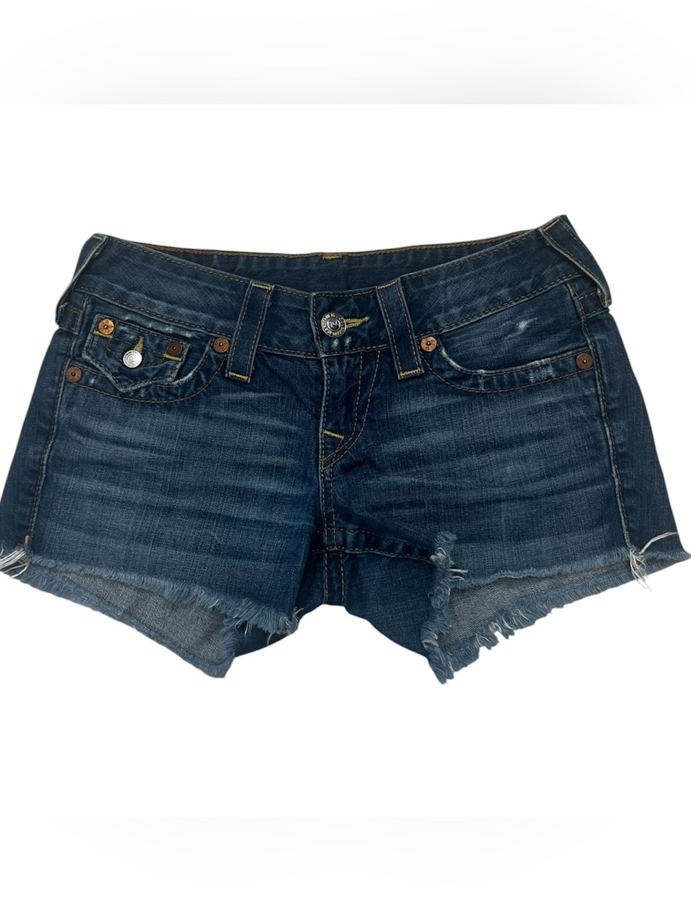True Religion Dark Wash Denim Cutoff Shorts - Women's Sz 26
